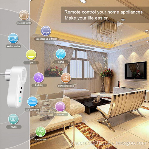 Google Home 2 USB EU Mini Wifi Plugs Europe Alexa Wall Socket